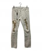 ISAMU KATAYAMA BACKLASHイサムカタヤマ・バックラッシュ）の古着「ホワイト デニム クラッシュ」｜ホワイト