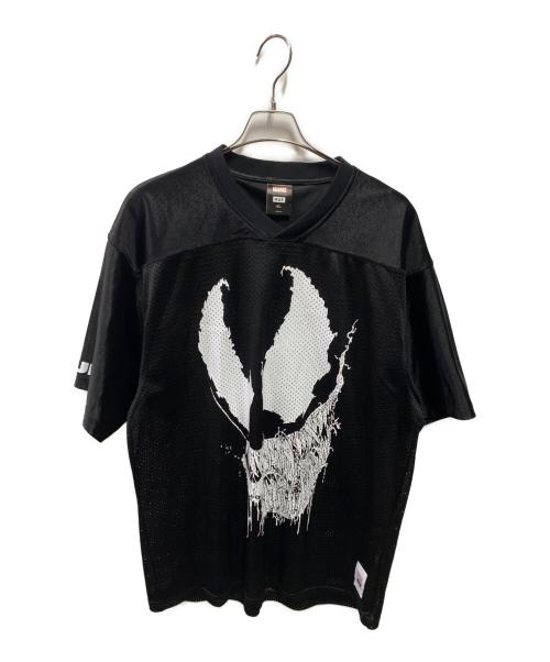 MARVEL（マーベル）MARVEL (マーベル) HUF (ハフ) VENOM FOOTBALL JERSEY ブラック サイズ:XLの古着・服飾アイテム