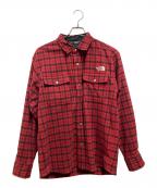 THE NORTH FACEザ ノース フェイス）の古着「Brushwood Wool L/S Shirt」｜レッド
