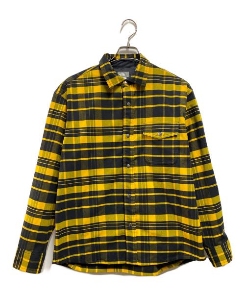 THE NORTH FACE（ザ ノース フェイス）THE NORTH FACE (ザ ノース フェイス) ロングスリーブストレッチフランネルシャツ イエロー サイズ:Ｍの古着・服飾アイテム