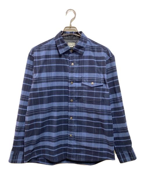 THE NORTH FACE（ザ ノース フェイス）THE NORTH FACE (ザ ノース フェイス) ロングスリーブストレッチフランネルシャツ ブルー サイズ:Ｍの古着・服飾アイテム