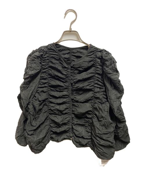 UNITED ARROWS TOKYO（ユナイテッドアローズトウキョウ）UNITED ARROWS TOKYO (ユナイテッドアローズトウキョウ) ワッシャーシャーリング2wayブラウス ブラック サイズ:ＦＲＥＥ 未使用品の古着・服飾アイテム