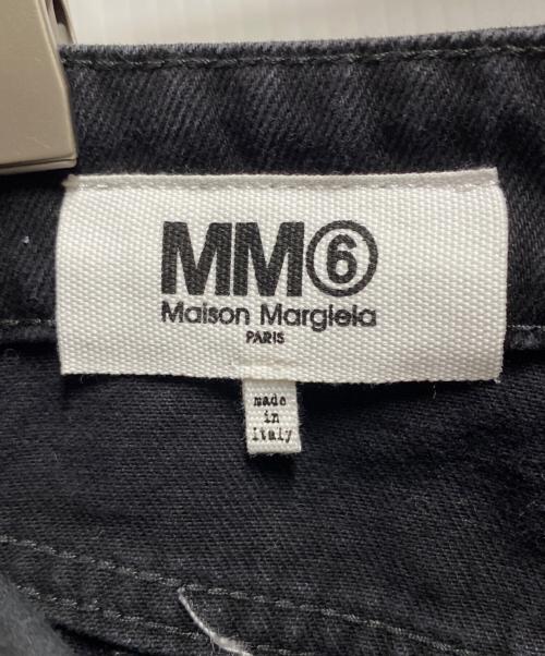 MM6 Maison Margiela（エムエムシックスメゾンマルジェラ）MM6 Maison Margiela (エムエムシックスメゾンマルジェラ) Patchwork Wide Flare Jeans ブラック サイズ:25の古着・服飾アイテム