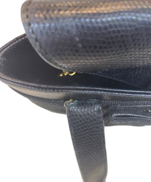 Salvatore Ferragamo（サルヴァトーレ フェラガモ）Salvatore Ferragamo (サルヴァトーレ フェラガモ) ヴァラリボンバケツ型ハンドバッグ ブラックの古着・服飾アイテム