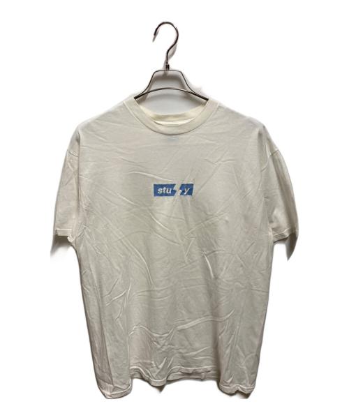 stussy（ステューシー）stussy (ステューシー) 00sボックスロゴTシャツ ホワイト サイズ:Lの古着・服飾アイテム