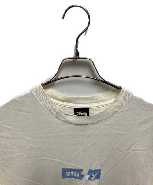 stussy（ステューシー）stussy (ステューシー) 00sボックスロゴTシャツ ホワイト サイズ:Lの古着・服飾アイテム