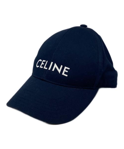 CELINE（セリーヌ）CELINE (セリーヌ) ロゴベースボールキャップ ネイビー サイズ:Ｓの古着・服飾アイテム