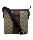 GUCCIグッチ）の古着「GGスプリームシェリーラインショルダーバッグ」｜ベージュ