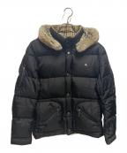 BURBERRY BLACK LABELバーバリーブラックレーベル）の古着「ラビットファー付ダウンジャケット」｜ブラック