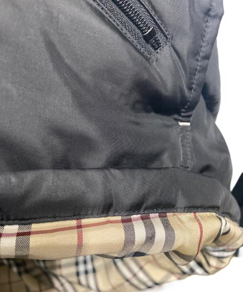 BURBERRY BLACK LABEL（バーバリーブラックレーベル）BURBERRY BLACK LABEL (バーバリーブラックレーベル) ラビットファー付ダウンジャケット ブラック サイズ:Ｌの古着・服飾アイテム