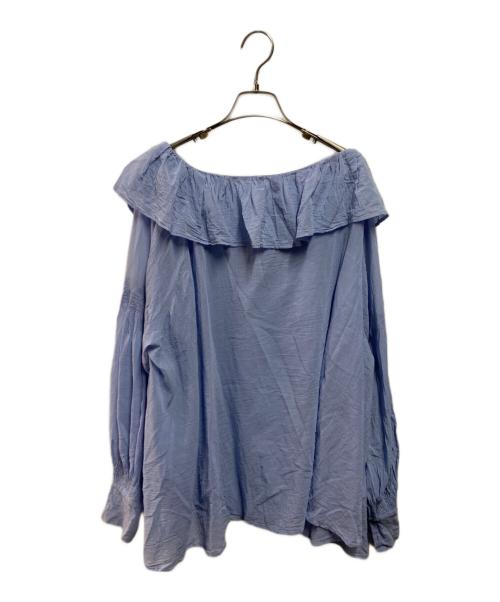 crinklecrinklecrinkle（クリンクルクリンクルクリンクル）crinklecrinklecrinkle (クリンクルクリンクルクリンクル) フリルカラーシャツ ブルー サイズ:ＦＲＥＥの古着・服飾アイテム