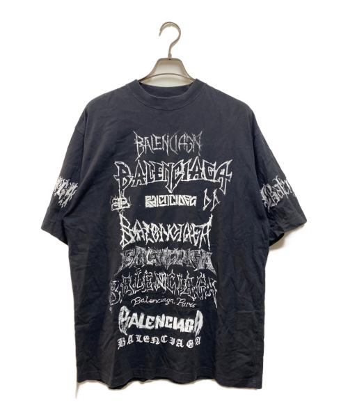 BALENCIAGA（バレンシアガ）BALENCIAGA (バレンシアガ) 24SS オーバーサイズメタルロゴTシャツ ブラック サイズ:Ｍの古着・服飾アイテム