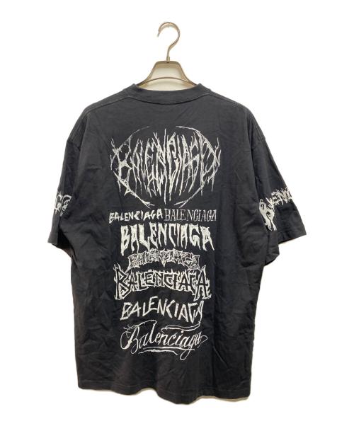 BALENCIAGA（バレンシアガ）BALENCIAGA (バレンシアガ) 24SS オーバーサイズメタルロゴTシャツ ブラック サイズ:Ｍの古着・服飾アイテム