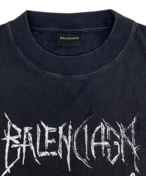 BALENCIAGA（バレンシアガ）BALENCIAGA (バレンシアガ) 24SS オーバーサイズメタルロゴTシャツ ブラック サイズ:Ｍの古着・服飾アイテム