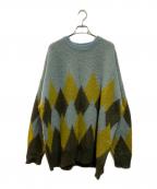 DAIRIKUダイリク）の古着「Argyle Mohair Pullover Knit」｜ブルー