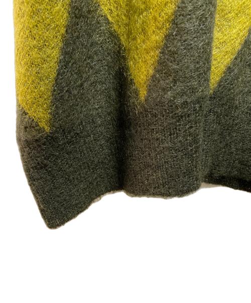 DAIRIKU（ダイリク）DAIRIKU (ダイリク) Argyle Mohair Pullover Knit ブルー サイズ:Ｌの古着・服飾アイテム