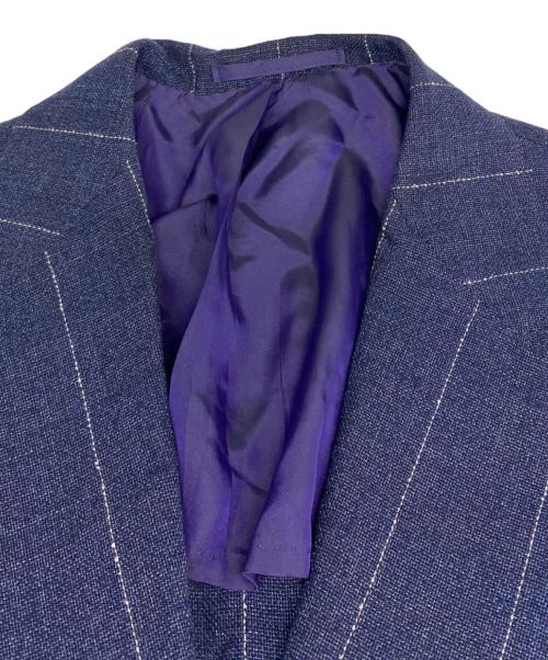 Brilla per il gusto（ブリッラ ペル イルグースト）Brilla per il gusto (ブリッラ ペル イルグースト) ワイドストライプ 6ボタン ダブルブレザー ネイビー サイズ:50の古着・服飾アイテム