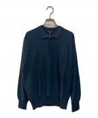 Christian Dior MONSIEURクリスチャンディオールムッシュ）の古着「ニットポロシャツ」｜ブルー