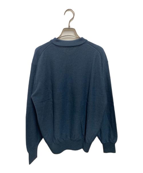 Christian Dior MONSIEUR（クリスチャンディオールムッシュ）Christian Dior MONSIEUR (クリスチャンディオールムッシュ) ニットポロシャツ ブルー サイズ:Ｍの古着・服飾アイテム
