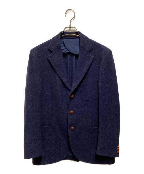 RRL（ダブルアールエル）RRL (ダブルアールエル) クルミボタン3Bツイードジャケット ネイビー サイズ:38の古着・服飾アイテム