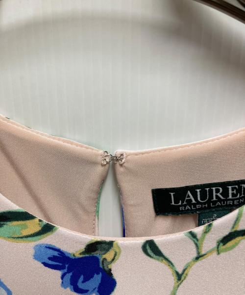 LAUREN RALPH LAUREN（ローレン ラルフ ローレン）LAUREN RALPH LAUREN (ローレン ラルフ ローレン) ワンピース ベージュ サイズ:2の古着・服飾アイテム