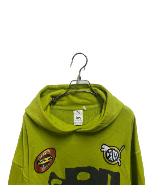 PUMA（プーマ）PUMA (プーマ) PAM (パム) Graphic Hoodie グリーン サイズ:Ｌの古着・服飾アイテム