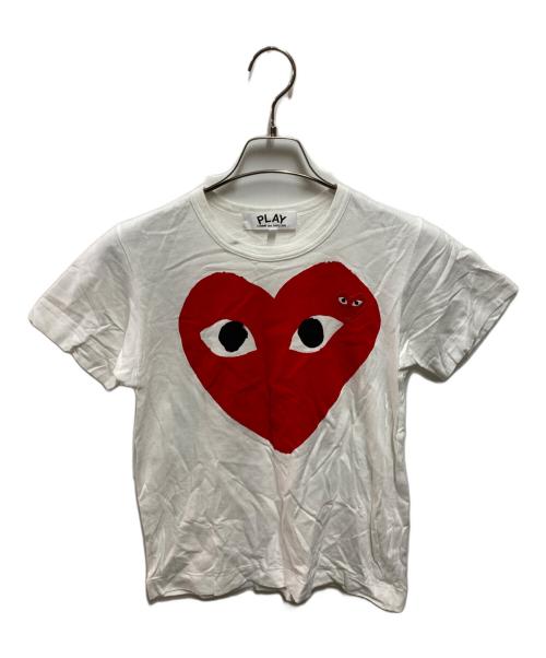 PLAY COMME des GARCONS（プレイコムデギャルソン）PLAY COMME des GARCONS (プレイコムデギャルソン) ロゴTシャツ ホワイト サイズ:Ｍの古着・服飾アイテム