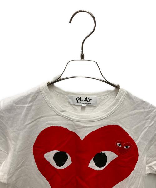 PLAY COMME des GARCONS（プレイコムデギャルソン）PLAY COMME des GARCONS (プレイコムデギャルソン) ロゴTシャツ ホワイト サイズ:Ｍの古着・服飾アイテム