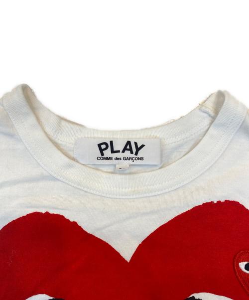 PLAY COMME des GARCONS（プレイコムデギャルソン）PLAY COMME des GARCONS (プレイコムデギャルソン) ロゴTシャツ ホワイト サイズ:Ｍの古着・服飾アイテム