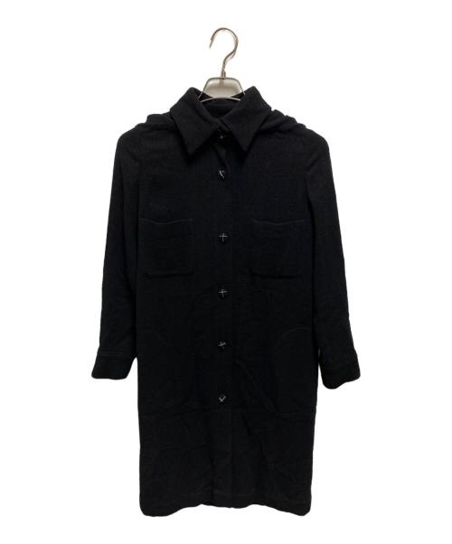CHANEL（シャネル）CHANEL (シャネル) ツイードコート ブラック サイズ:36の古着・服飾アイテム