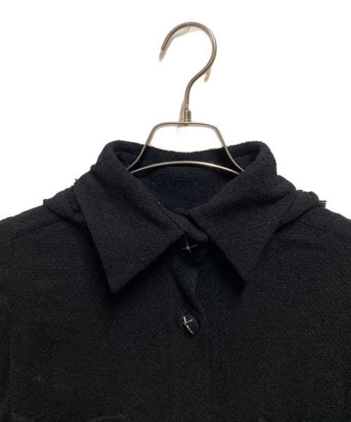CHANEL（シャネル）CHANEL (シャネル) ツイードコート ブラック サイズ:36の古着・服飾アイテム