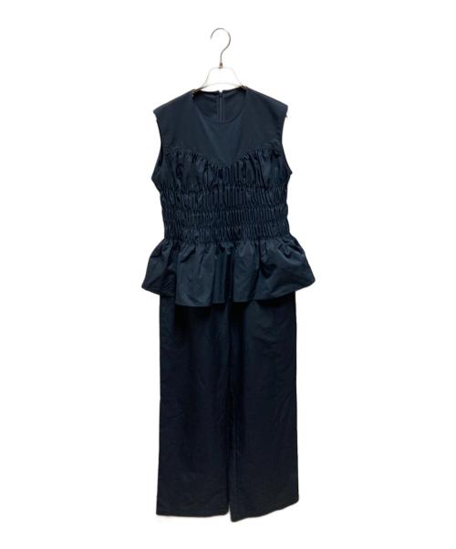 regleam（リグリーム）regleam (リグリーム) ペプラムオールインワン ネイビー サイズ:Ｍの古着・服飾アイテム