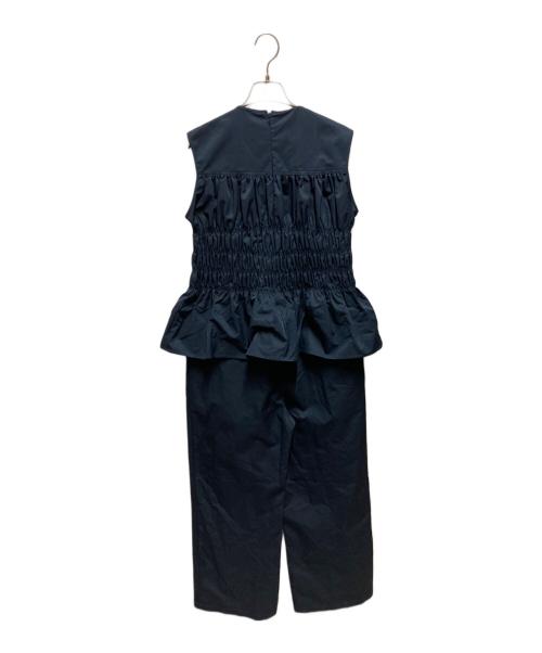 regleam（リグリーム）regleam (リグリーム) ペプラムオールインワン ネイビー サイズ:Ｍの古着・服飾アイテム