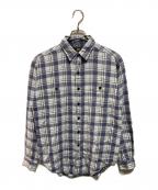 RRLダブルアールエル）の古着「90's チェックシャツ」｜ネイビー×ホワイト