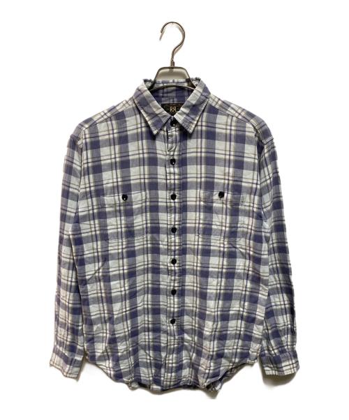 RRL（ダブルアールエル）RRL (ダブルアールエル) 90's チェックシャツ ネイビー×ホワイト サイズ:Ｍの古着・服飾アイテム
