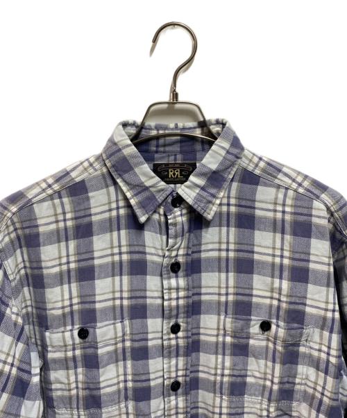 RRL（ダブルアールエル）RRL (ダブルアールエル) 90's チェックシャツ ネイビー×ホワイト サイズ:Ｍの古着・服飾アイテム