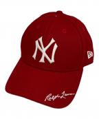 New Era×POLO RALPH LAURENニューエラ×ポロ・ラルフローレン）の古着「キャップ」｜レッド