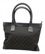 GUCCIグッチ）の古着「GG キャンバスクハンドバッグ」｜ブラック