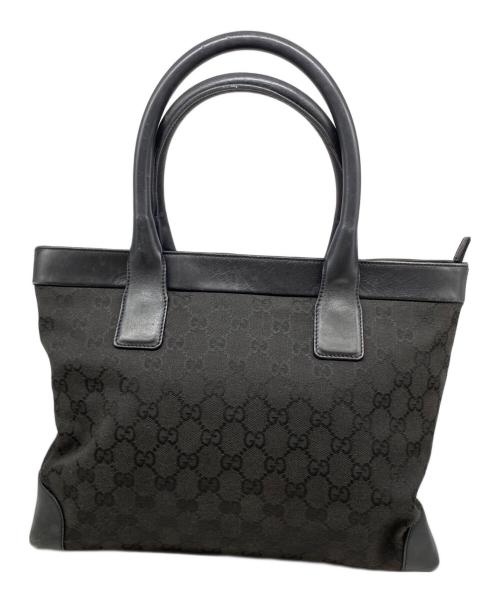 GUCCI（グッチ）GUCCI (グッチ) GG キャンバスクハンドバッグ ブラックの古着・服飾アイテム