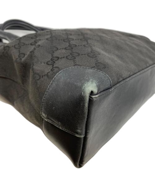 GUCCI（グッチ）GUCCI (グッチ) GG キャンバスクハンドバッグ ブラックの古着・服飾アイテム