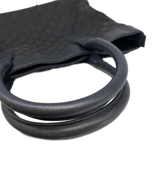 GUCCI（グッチ）GUCCI (グッチ) GG キャンバスクハンドバッグ ブラックの古着・服飾アイテム