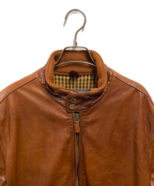 JACOB COHEN（ヤコブコーエン）JACOB COHEN (ヤコブコーエン) レザージャケット ブラウン サイズ:48の古着・服飾アイテム