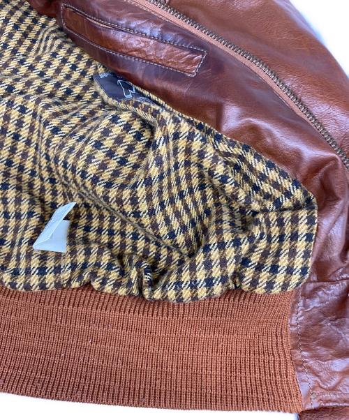 JACOB COHEN（ヤコブコーエン）JACOB COHEN (ヤコブコーエン) レザージャケット ブラウン サイズ:48の古着・服飾アイテム