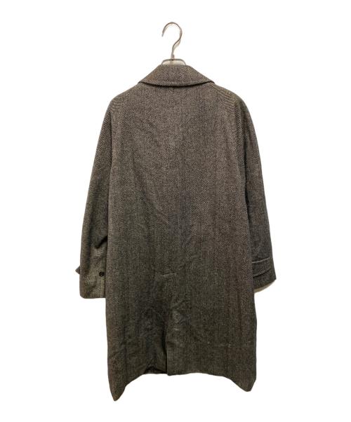 Burberry's（バーバリー）Burberry's (バーバリーズ) カシミヤ混ステンカラーコート ブラック×グレー サイズ:Ｍの古着・服飾アイテム