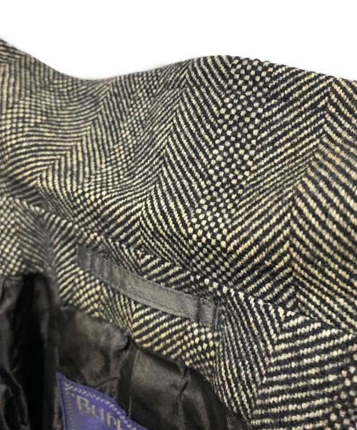 Burberry's（バーバリー）Burberry's (バーバリーズ) カシミヤ混ステンカラーコート ブラック×グレー サイズ:Ｍの古着・服飾アイテム