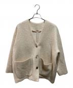 YORIヨリ）の古着「ウールモヘアシャギージャケット」｜ピンク