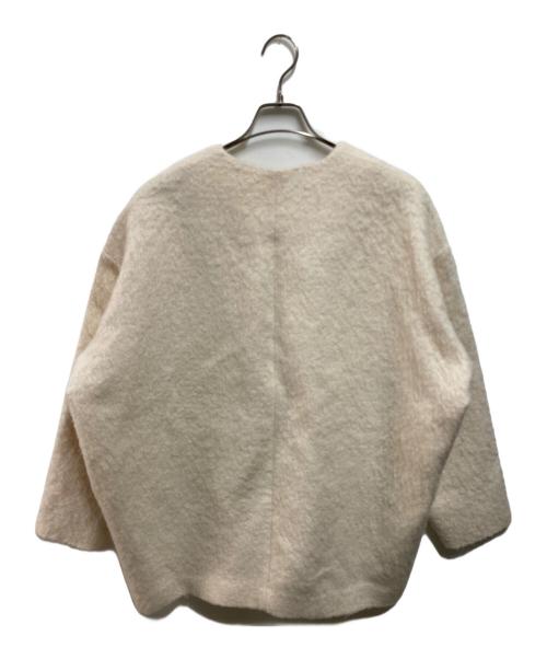 YORI（ヨリ）YORI (ヨリ) ウールモヘアシャギージャケット ピンク サイズ:ＦＲＥＥの古着・服飾アイテム