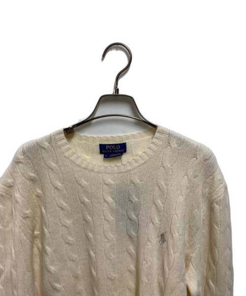 POLO RALPH LAUREN（ポロ・ラルフローレン）POLO RALPH LAUREN (ポロ・ラルフローレン) カシミア混ケーブルニット ベージュ サイズ:Ｍ 未使用品の古着・服飾アイテム