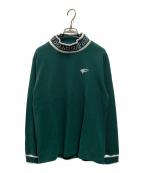 BEAMS GOLFビームスゴルフ）の古着「リブロゴツイルジャージモックネックシャツ」｜グリーン