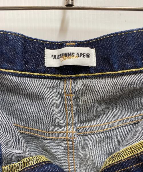 A BATHING APE（ア ベイシング エイプ）A BATHING APE (ア ベイシング エイプ) 刺繍デニムショーツ インディゴ サイズ:XLの古着・服飾アイテム